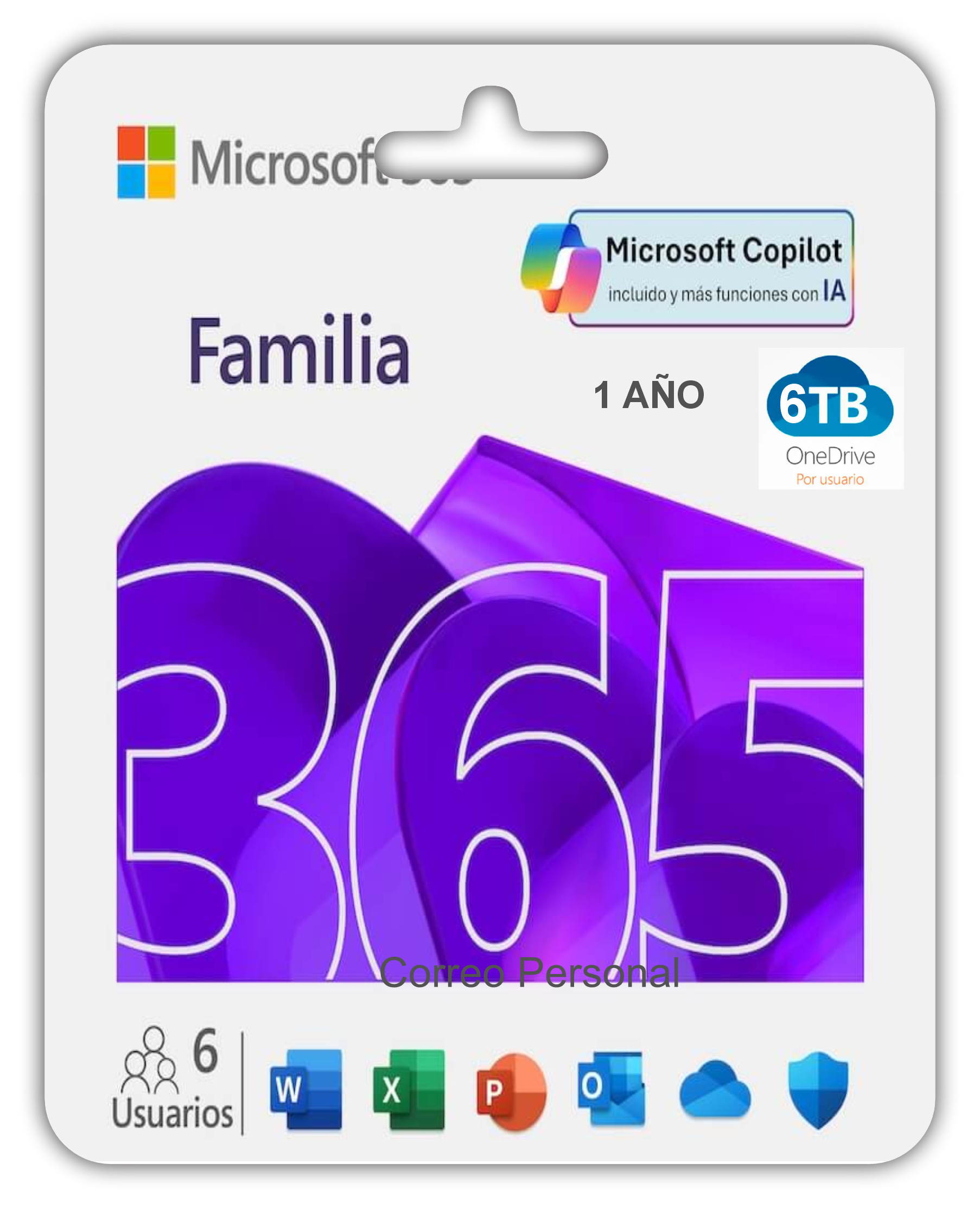 Microsoft Office 365 Familia 6TB